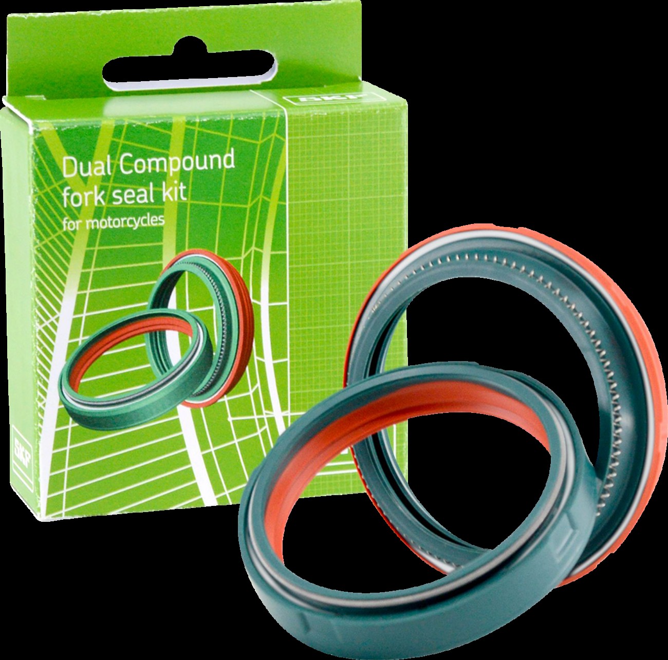 SKF DUAL-48W Dual Compound Fork Seal Kit 48mm Wiper Seals