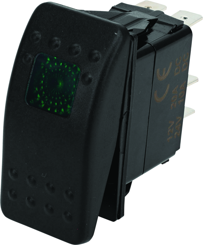 Dragonfire Racing 520983 Lighted On/Off Rocker Switch Green Lite