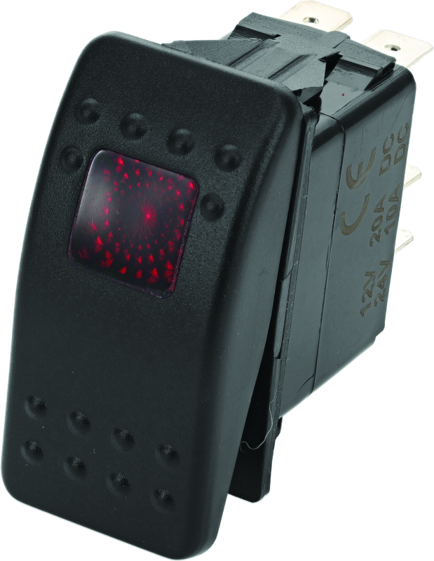 Dragonfire Racing 520982 Lighted On/Off Rocker Switch Red Lite
